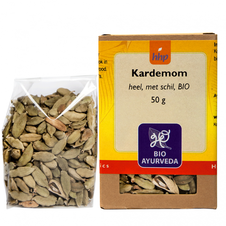 Kardemom heel, met schil, BIO 50g